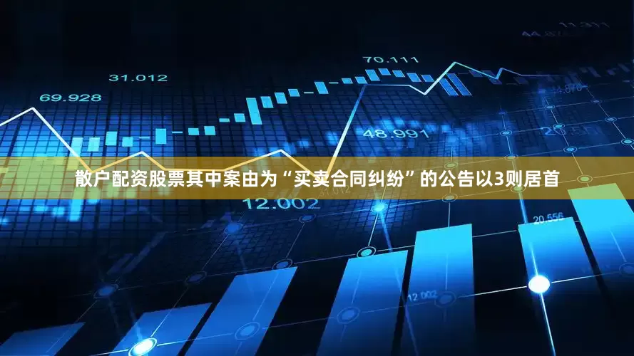 散户配资股票其中案由为“买卖合同纠纷”的公告以3则居首